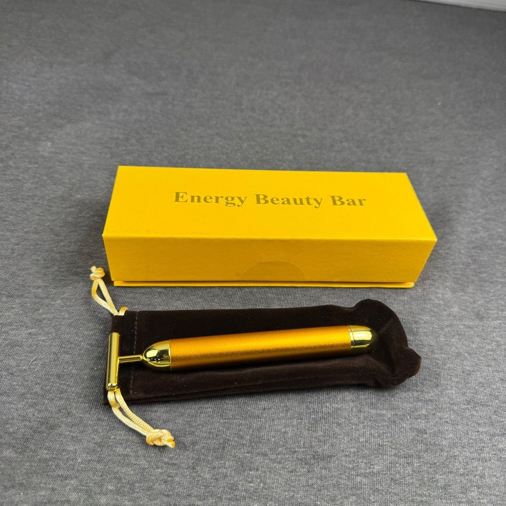 Angel Kiss 24K‎ Golden Energy Beauty Bar Facial Massager T Bar Wand Gold